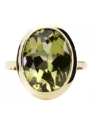 Anillo Peridoto amarillo Oro amarillo de 14 quilates Vintage vrc285y
